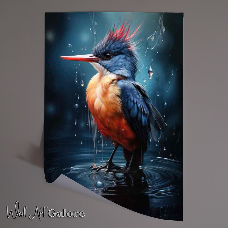 Buy Unframed Poster : (Jewels of the Waterways Kingfishers in their Habitat)