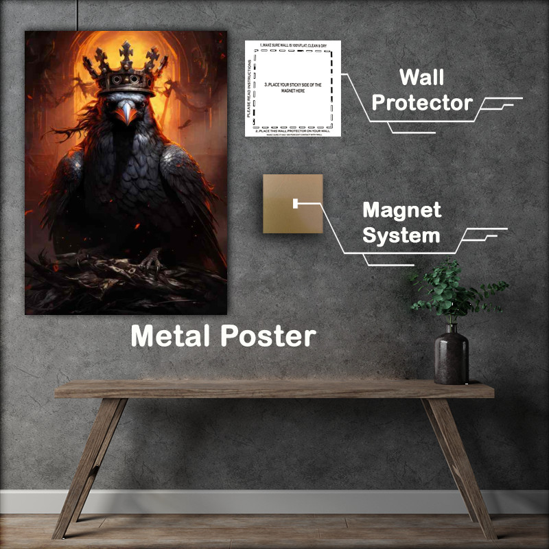 Buy Metal Poster : (King Crow Sitting on his throne)