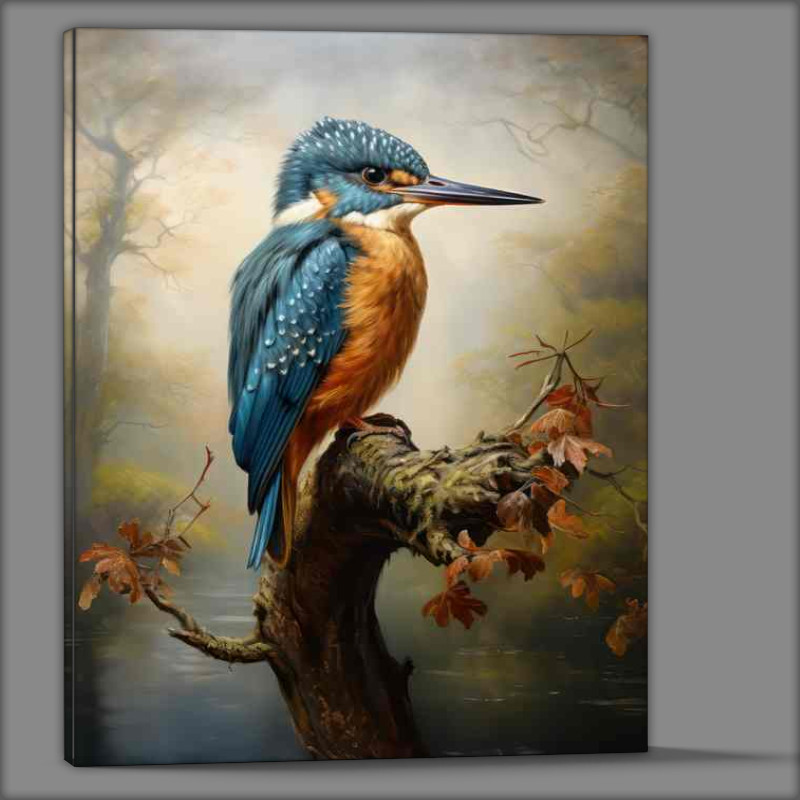 Buy Canvas : (Kingfisher Birds on Their Favorite Perches)