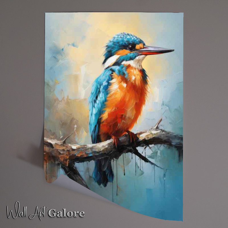 Buy Unframed Poster : (Kingfisher Birds on a Perch Natures Graceful Watchers)