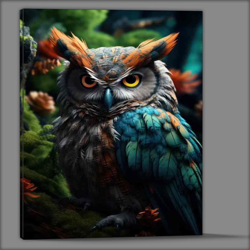Buy Canvas : (Long Eared Owls Enigmatic Forest Dwellers of the Night)