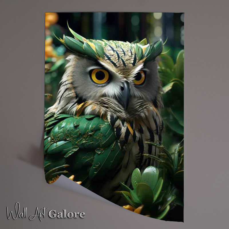 Buy Unframed Poster : (Long Eared Owls Masters of Camouflage in Woodlands)