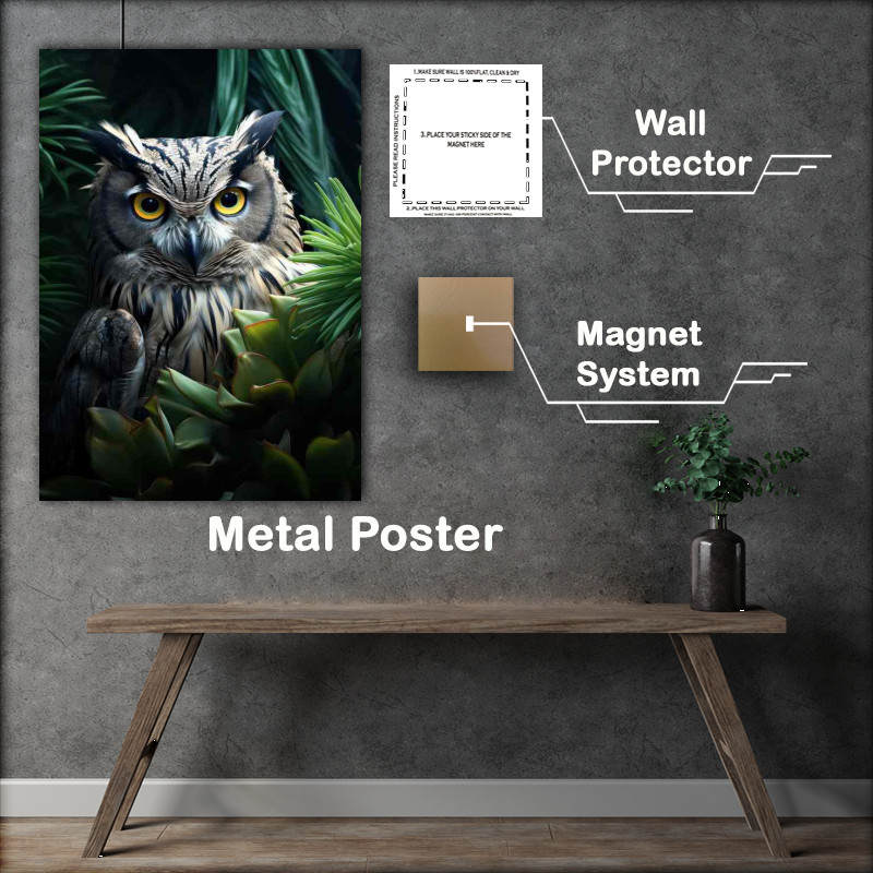 Buy Metal Poster : (Long-Eared Owl from the Wooded Realm)