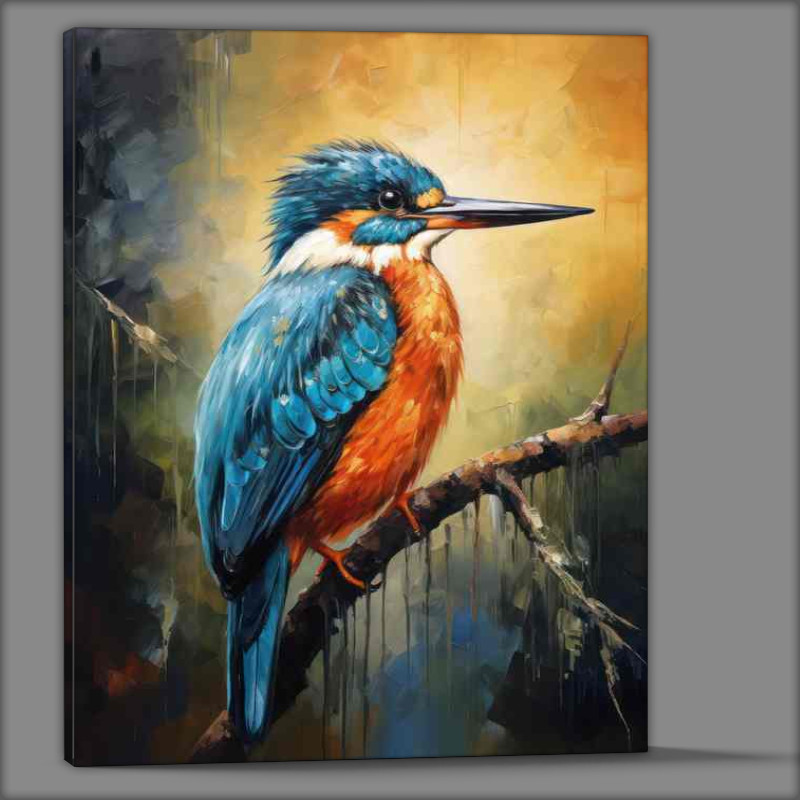 Buy Canvas : (Natures Aerial Artists Kingfisher Birds on Display)