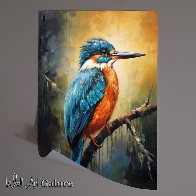 Buy Unframed Poster : (Natures Aerial Artists Kingfisher Birds on Display)