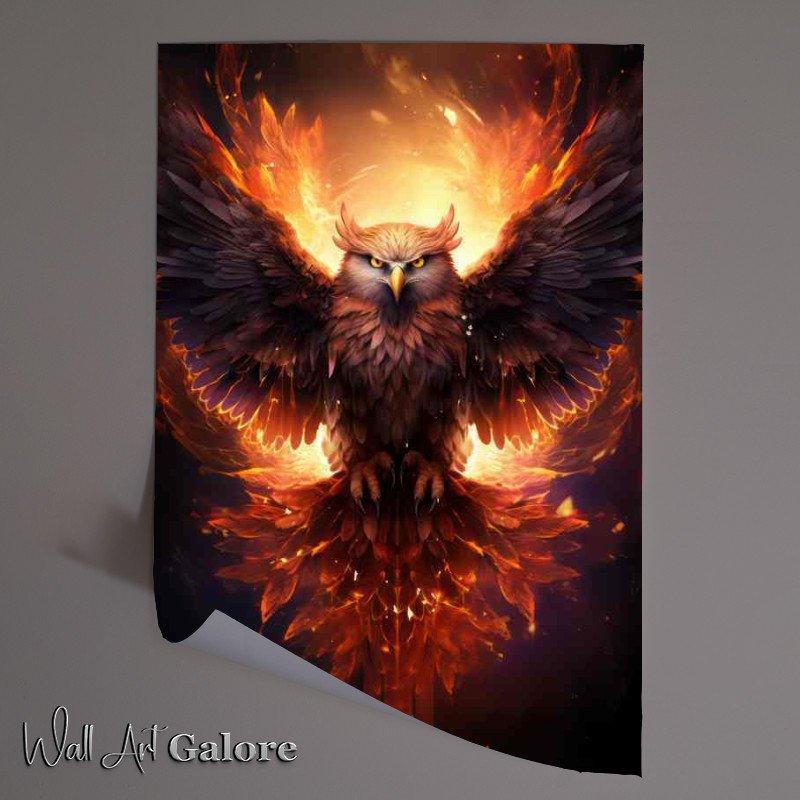 Buy Unframed Poster : (Owl Rising through the ashes)