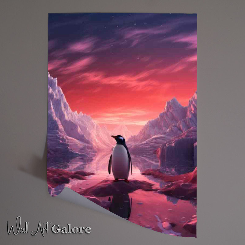 Buy Unframed Poster : (Penguin on top of the ice age)
