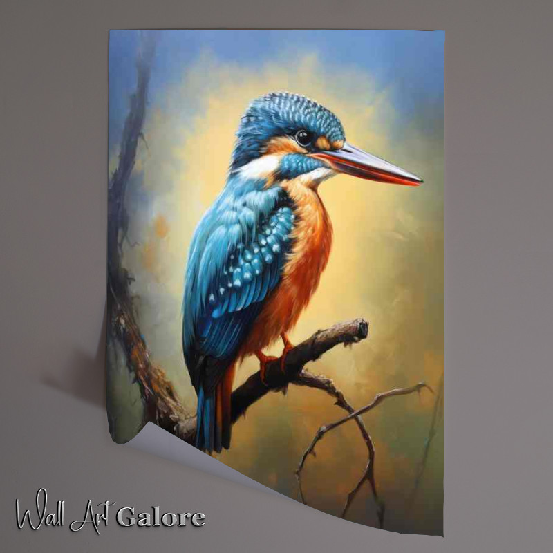 Buy Unframed Poster : (Perching Kings of the Sky Capturing Kingfisher Birds)
