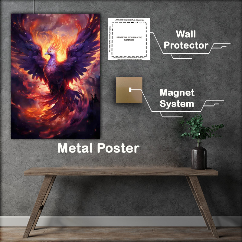 Buy Metal Poster : (Phoenix Rising A Symbol of Resilience and Rebirth)