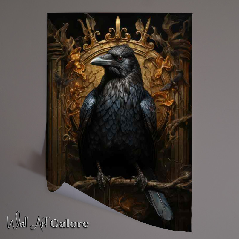 Buy Unframed Poster : (Raven on a throne perch)