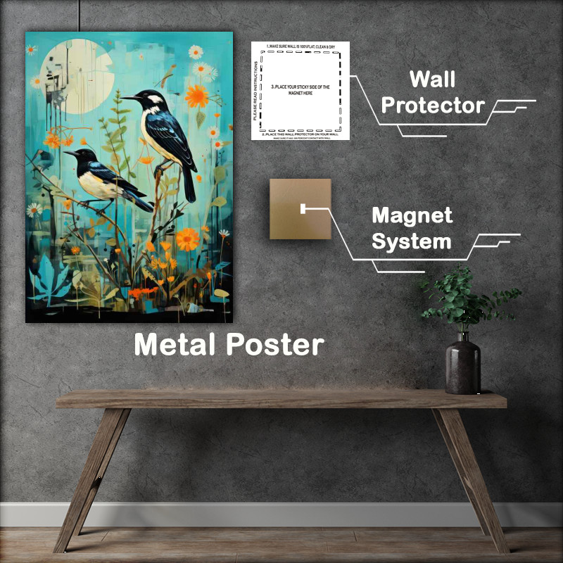 Buy Metal Poster : (The Evolution of BirdsFrom Realism to Modernism art)