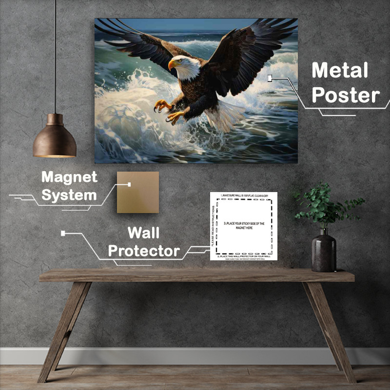 Buy Metal Poster : (Bald Eagles Soaring Symbols of Freedom and Strength)