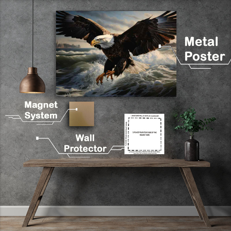 Buy Metal Poster : (Eagle In the Skies Guardians over the oceans)