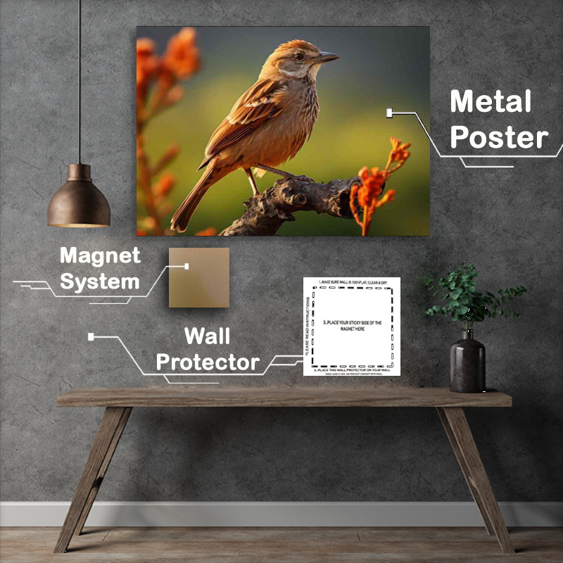 Buy Metal Poster : (Little house sparrow in the morning sun)