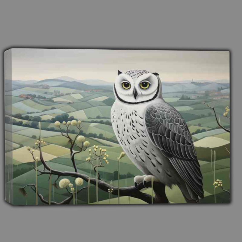 Buy Canvas : (Owl on watch over looking the countrysde)