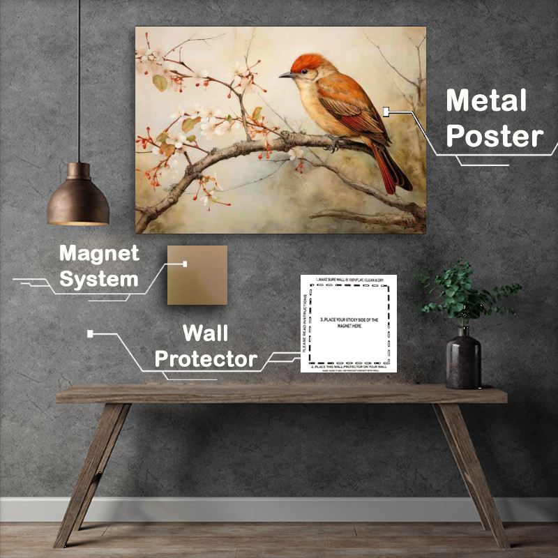 Buy Metal Poster : (Perched and Proud The Grace of Birds on Branches)