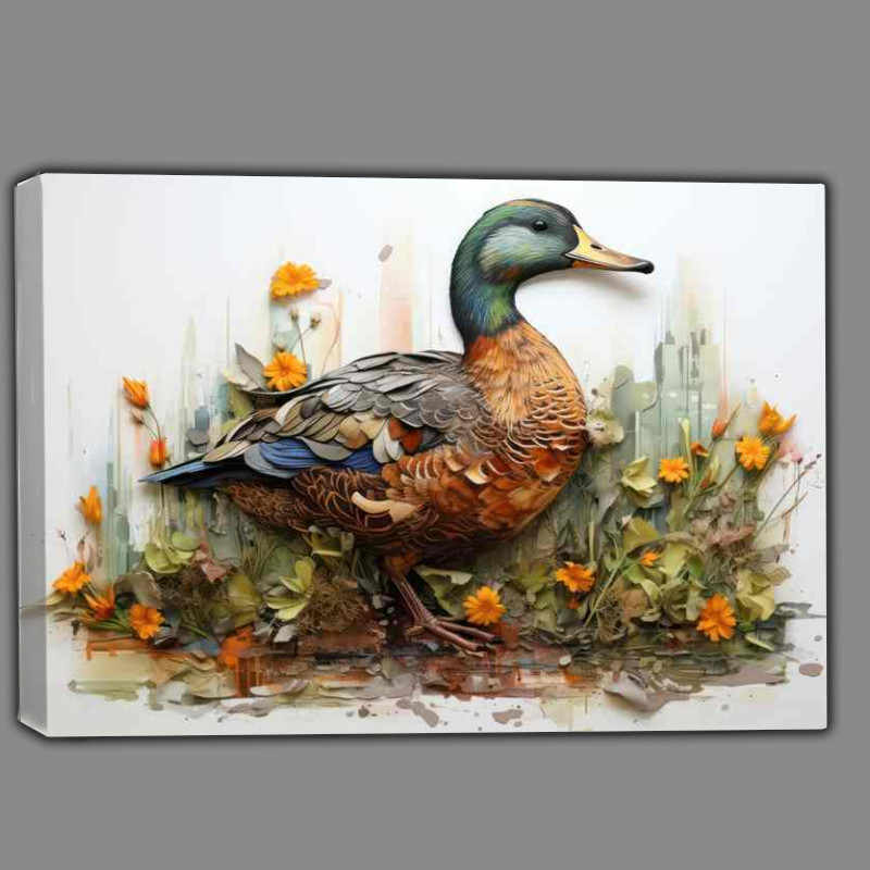 Buy Canvas : (Quackers on Terra Firma Ducks on Land)