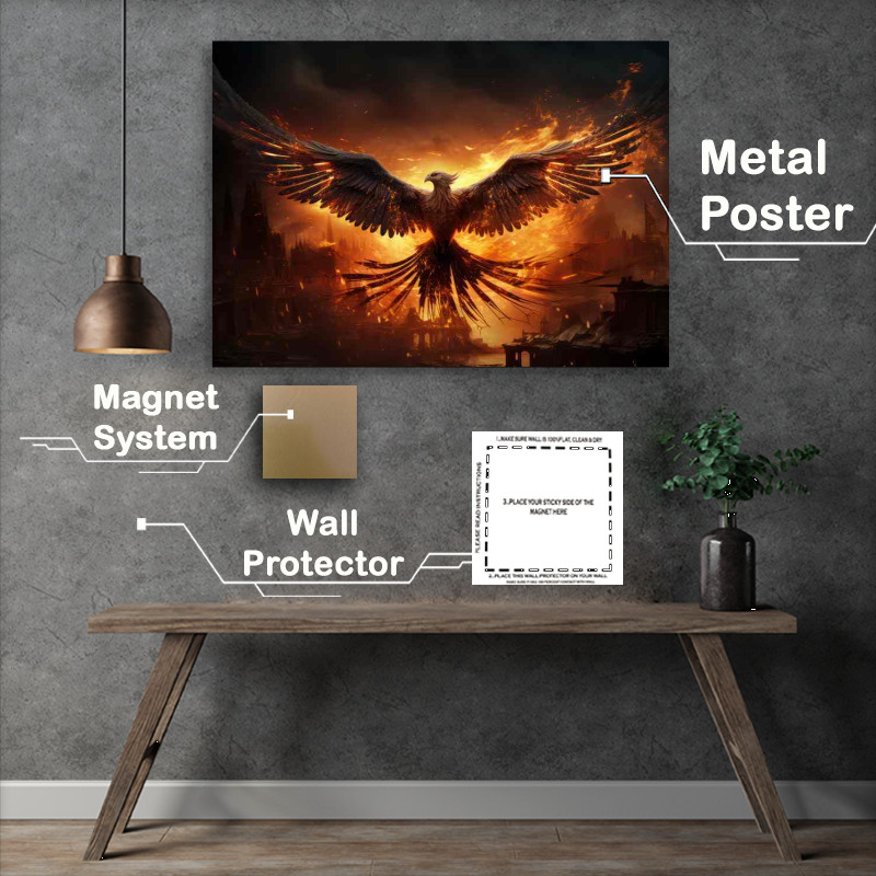 Buy Metal Poster : (Rising Strong Embracing the Spirit of the Phoenix)