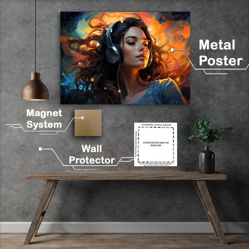 Buy Metal Poster : (A woman with a colorful style)