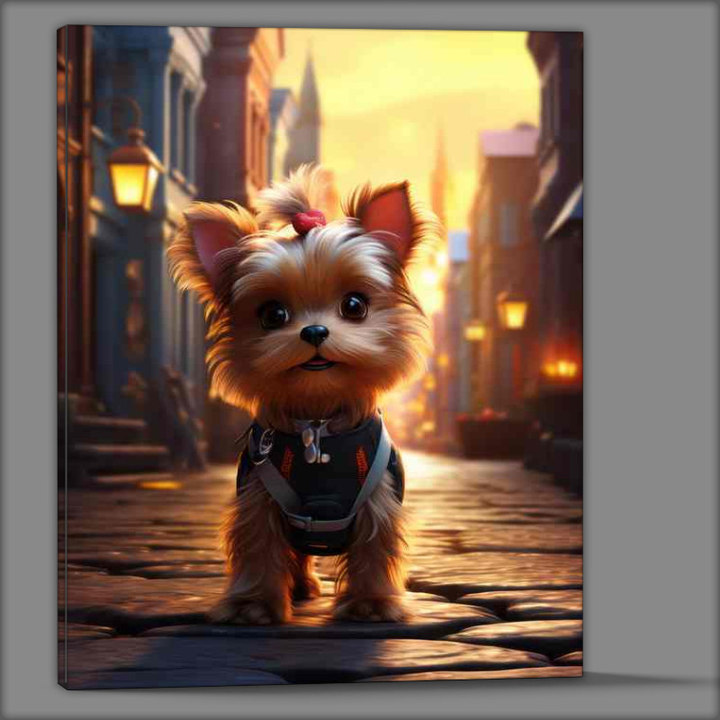 Buy Canvas : (Baby cute yorkshire Terrier)