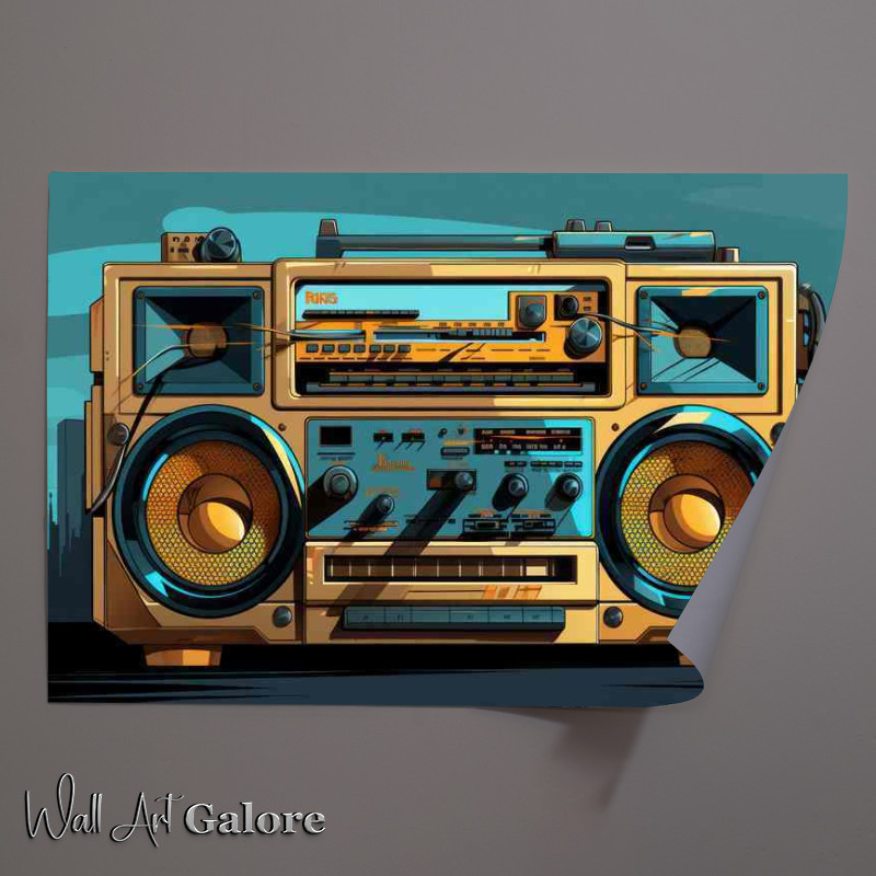 Buy Unframed Poster : (Cartoon illustration of a boombox)