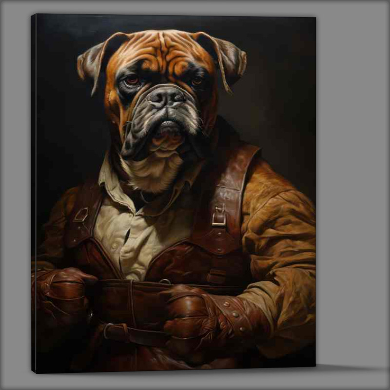 Buy Canvas : (Boxer Dog Ready To Box)