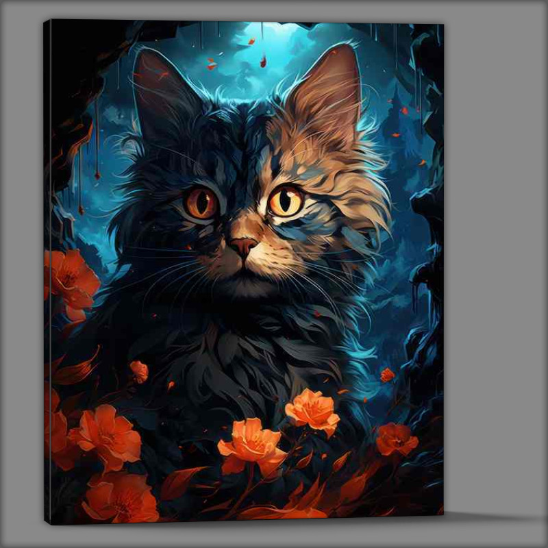 Buy Canvas : (Brighten Your Day with Colorful Cat)