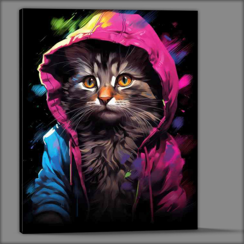 Buy Canvas : (Brighten Your Day with Colorful Cat Companions)