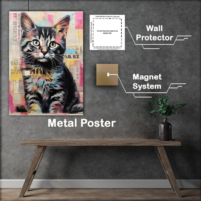Buy Metal Poster : (Cats in Every Hue Exploring Colorful Varieties)