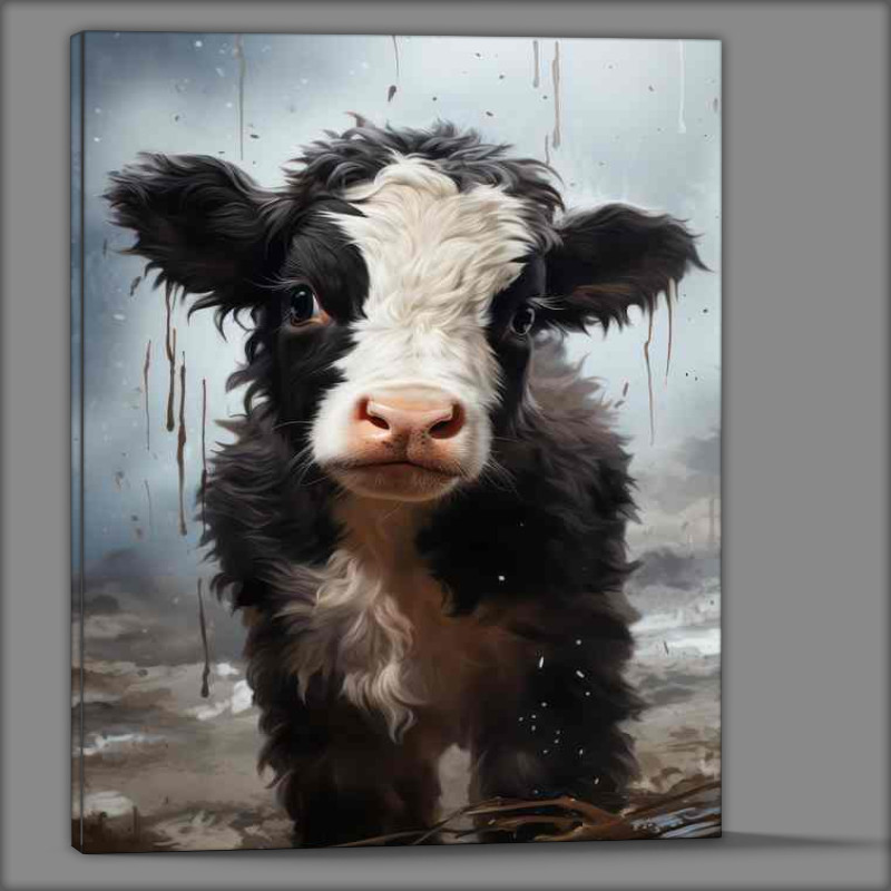 Buy Canvas : (Cow Calf In the field)
