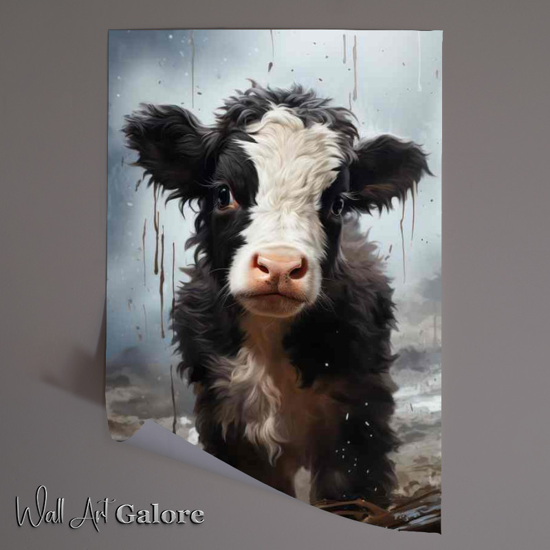 Buy Unframed Poster : (Cow Calf In the field)