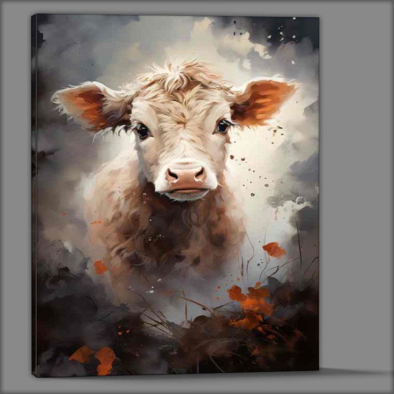 Buy Canvas : (Cow Claf looking Photo ready)