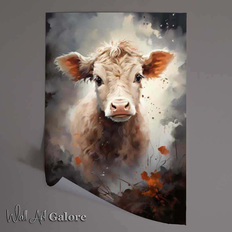 Buy Unframed Poster : (Cow Claf looking Photo ready)
