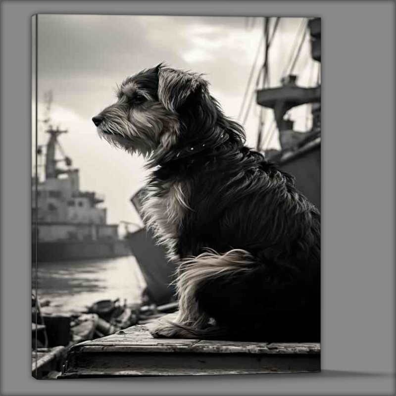 Buy Canvas : (Dog Waiting for his master to come home)