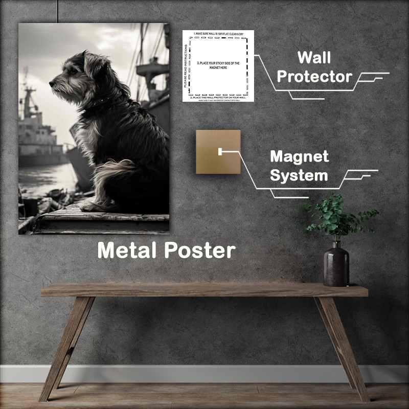 Buy Metal Poster : (Dog Waiting for his master to come home)