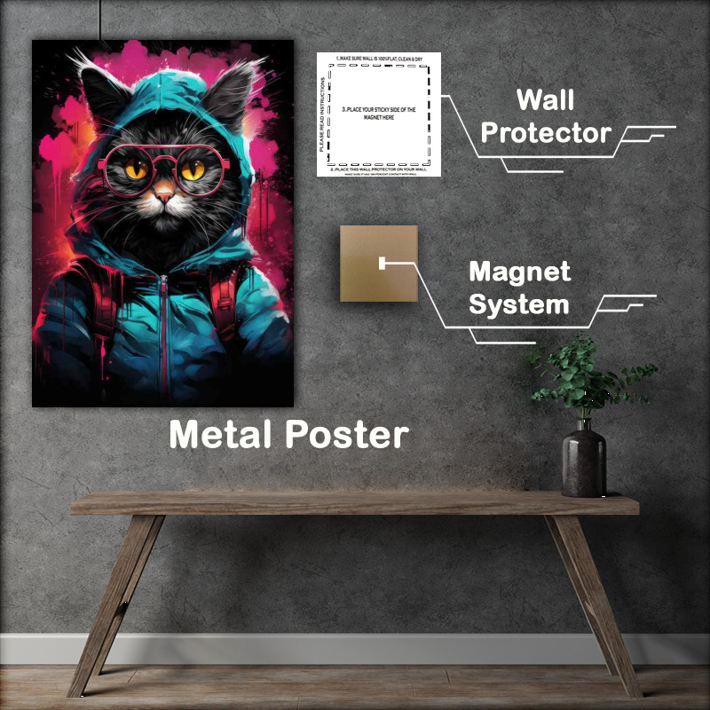 Buy Metal Poster : (Feline Spectrum Discovering the Many Colors of Cats)