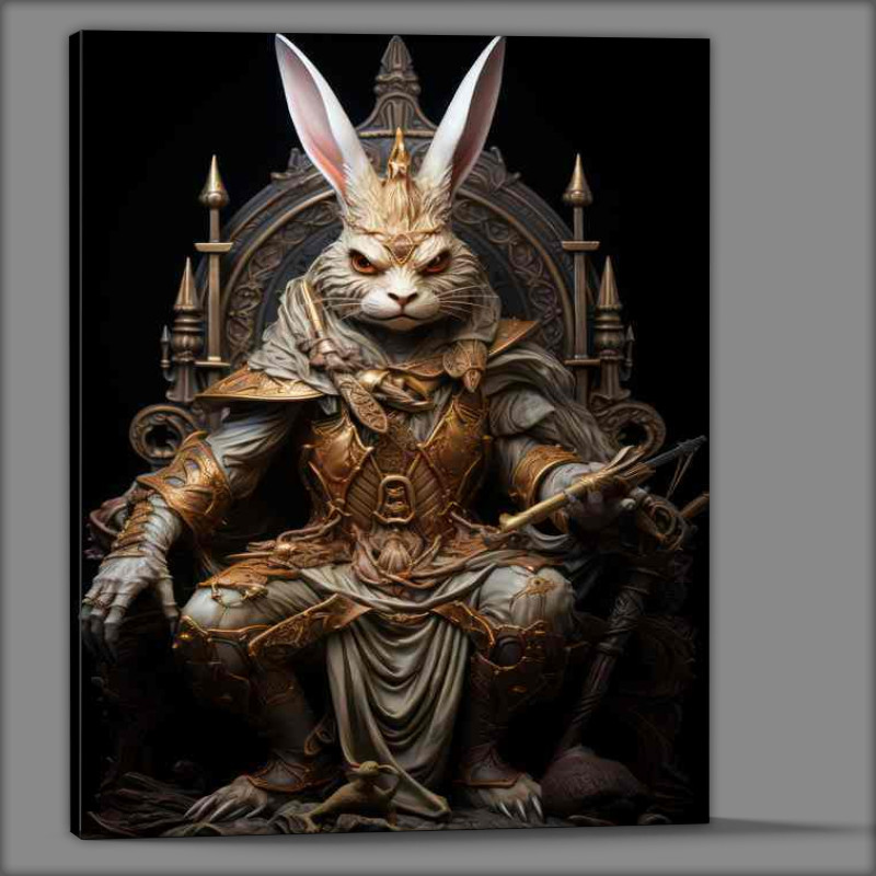 Buy Canvas : (Hollywood Rabbit sitting on his throne)