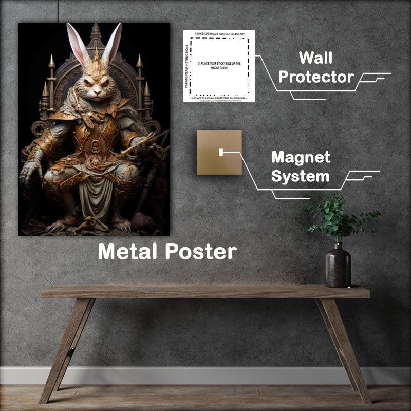 Buy Metal Poster : (Hollywood Rabbit sitting on his throne)