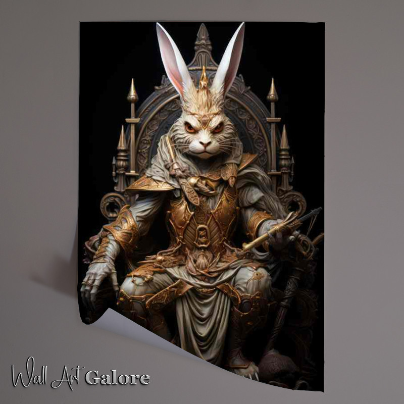 Buy Unframed Poster : (Hollywood Rabbit sitting on his throne)