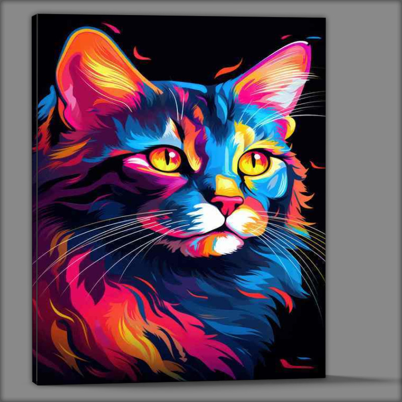 Buy Canvas : (In Living Color The World of Colorful Cat)