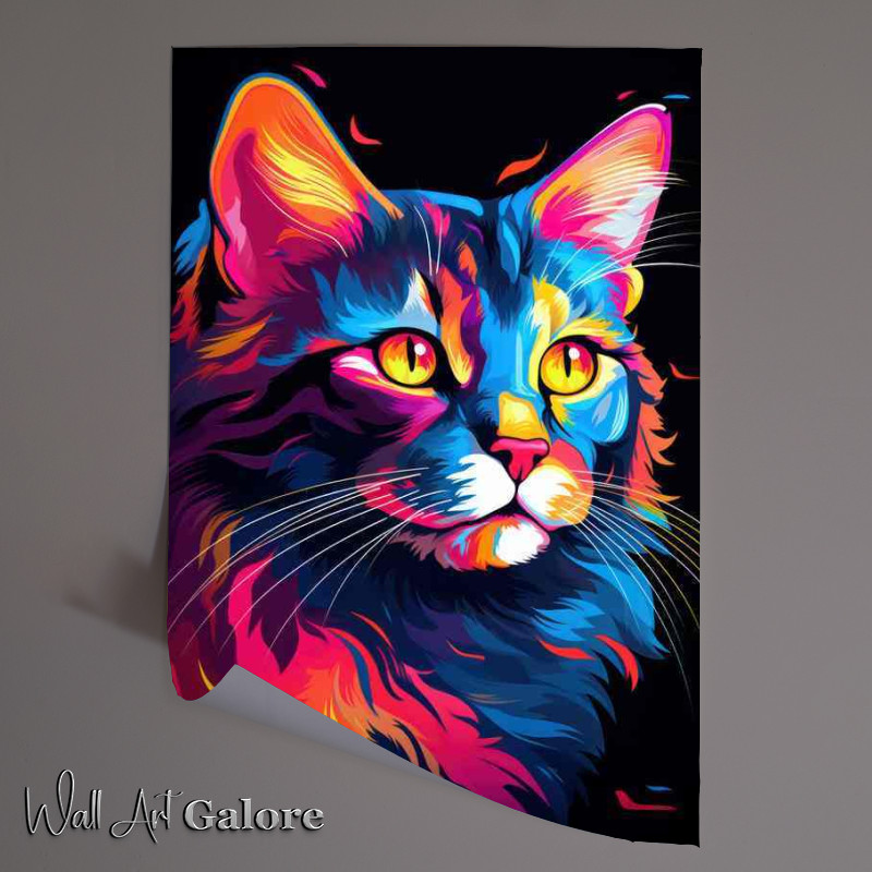 Buy Unframed Poster : (In Living Color The World of Colorful Cat)