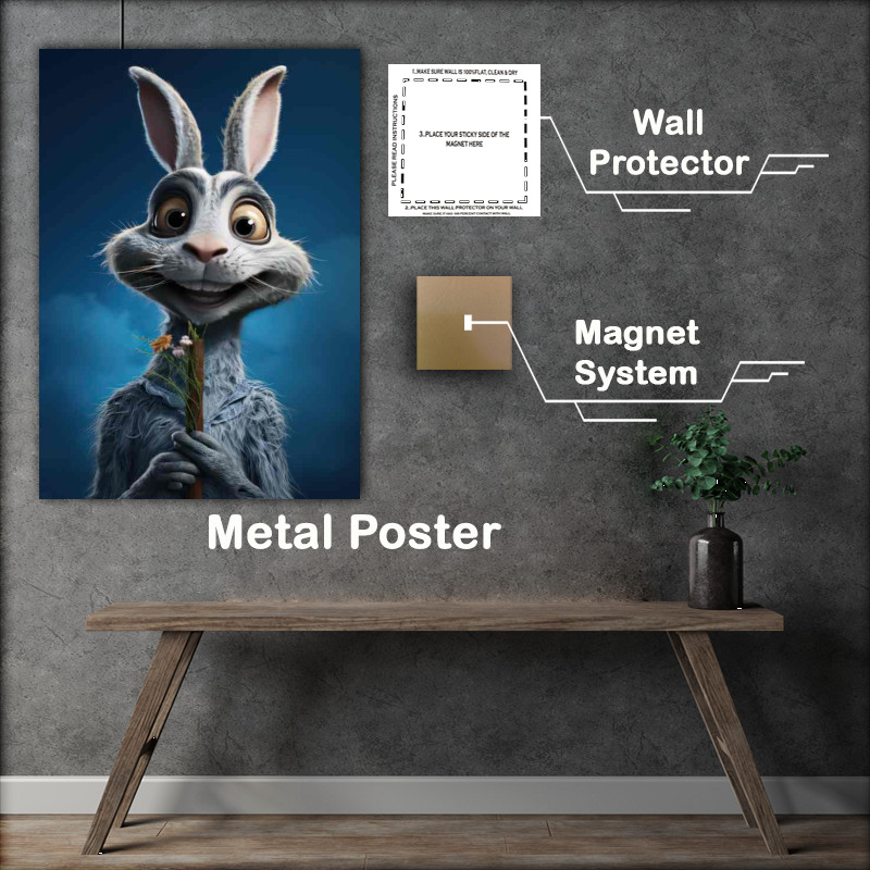 Buy Metal Poster : (Mad as a crazy rabbit)
