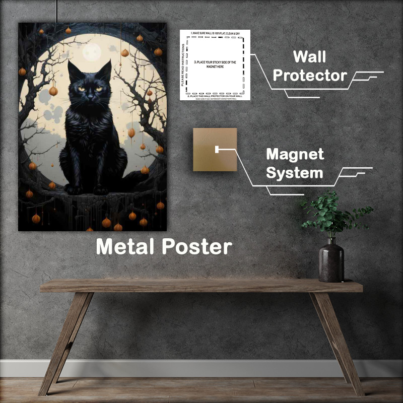 Buy Metal Poster : (Paws and Palette Artistic s of Colorful Cats)