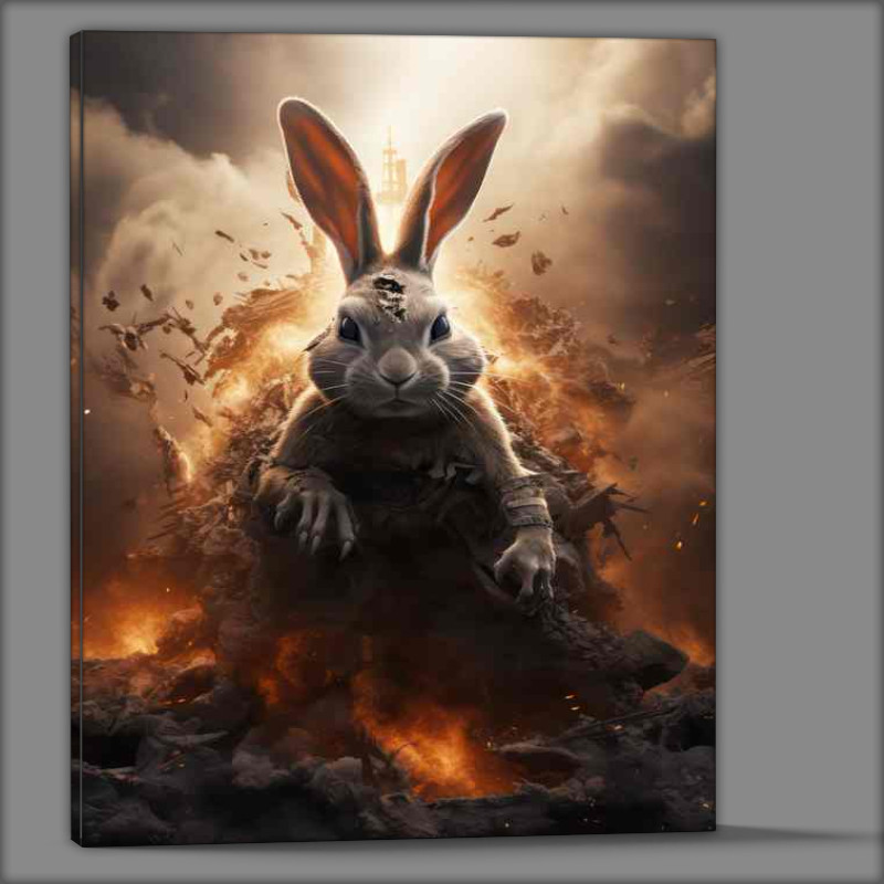 Buy Canvas : (Rabbit getting ready for the race of his life)