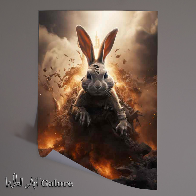 Buy Unframed Poster : (Rabbit getting ready for the race of his life)