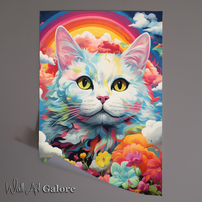 Buy Unframed Poster : (Rainbow Cats The Stunning Colors of the Feline World)