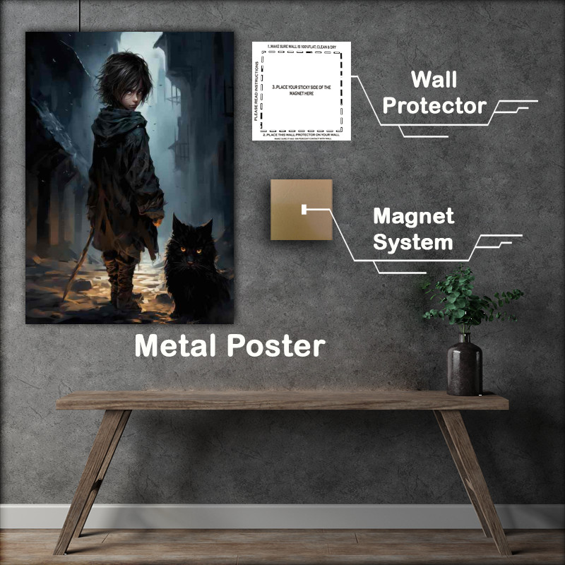 Buy Metal Poster : (Shades of Meow The Ally Cat)