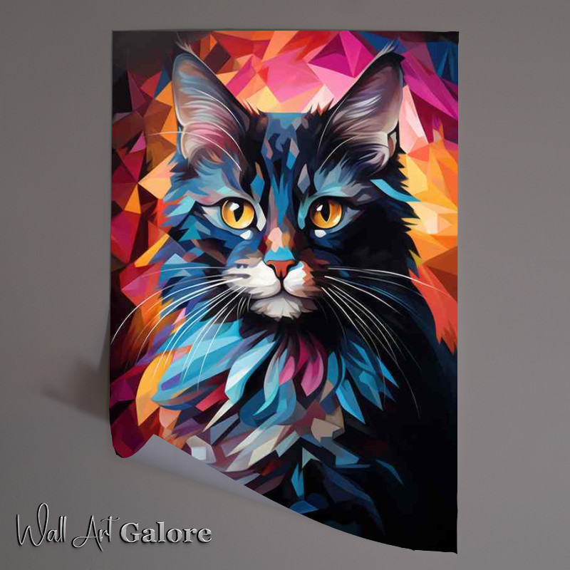 Buy Unframed Poster : (The Art of Cats Exploring Colorful Feline)