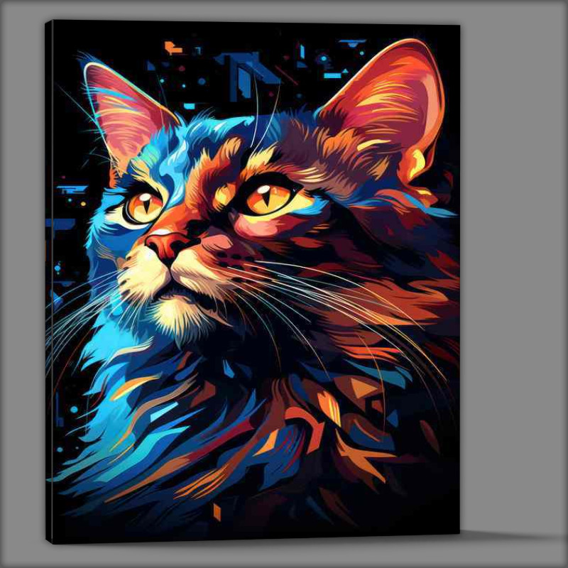 Buy Canvas : (The Artistry of Colorful Cats)