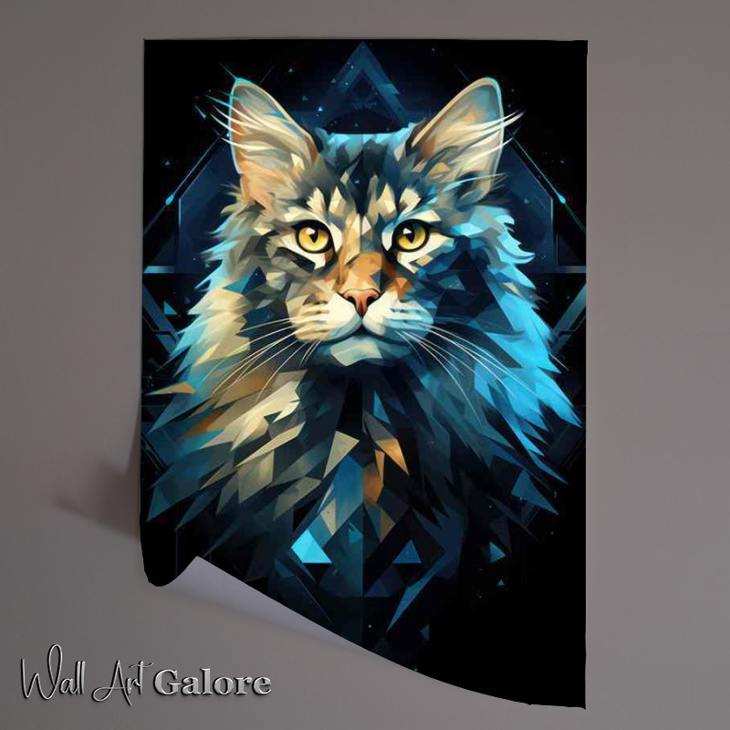 Buy Unframed Poster : (Vibrant Cats Exploring the World of Colorful Felines)